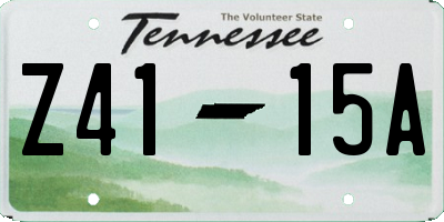 TN license plate Z4115A