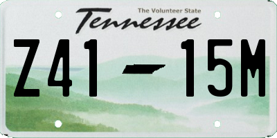 TN license plate Z4115M