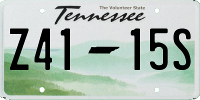 TN license plate Z4115S