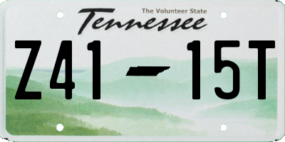 TN license plate Z4115T