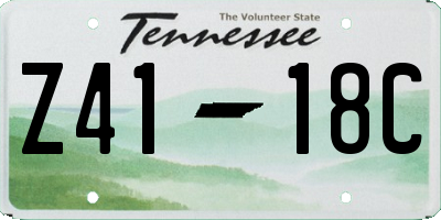 TN license plate Z4118C