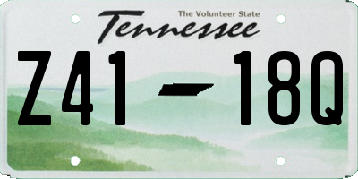 TN license plate Z4118Q