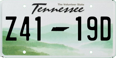TN license plate Z4119D