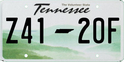 TN license plate Z4120F