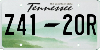 TN license plate Z4120R