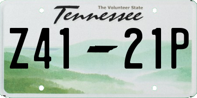 TN license plate Z4121P