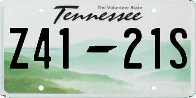 TN license plate Z4121S