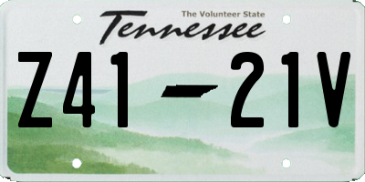 TN license plate Z4121V