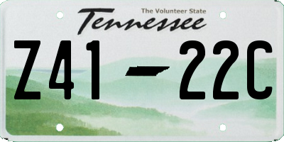 TN license plate Z4122C