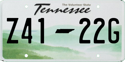 TN license plate Z4122G
