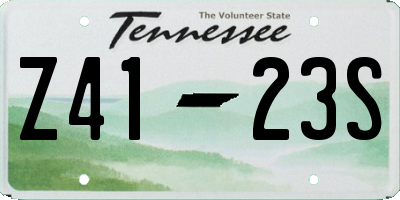 TN license plate Z4123S