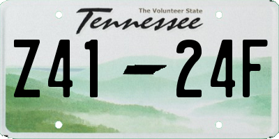 TN license plate Z4124F