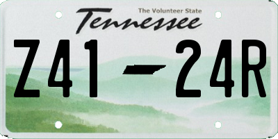 TN license plate Z4124R