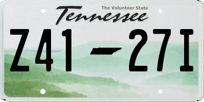 TN license plate Z4127I