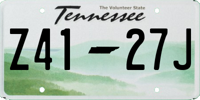 TN license plate Z4127J
