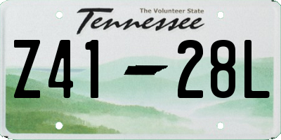 TN license plate Z4128L