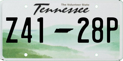TN license plate Z4128P