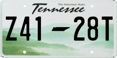 TN license plate Z4128T
