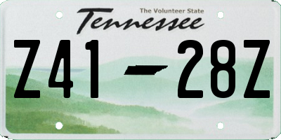 TN license plate Z4128Z