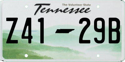 TN license plate Z4129B