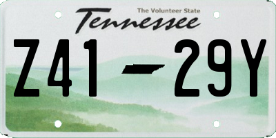 TN license plate Z4129Y