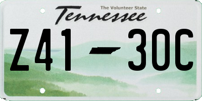 TN license plate Z4130C