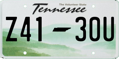 TN license plate Z4130U