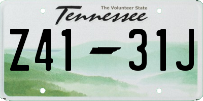 TN license plate Z4131J
