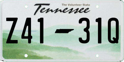 TN license plate Z4131Q