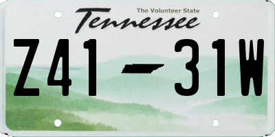 TN license plate Z4131W