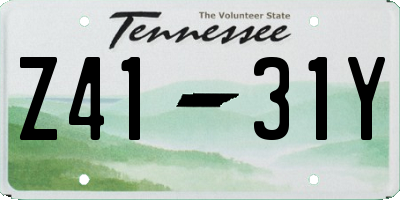 TN license plate Z4131Y