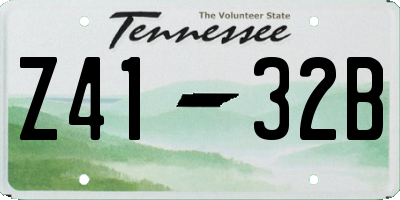 TN license plate Z4132B