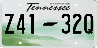 TN license plate Z4132Q