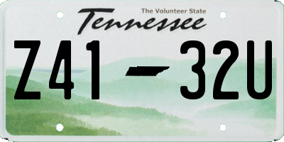 TN license plate Z4132U