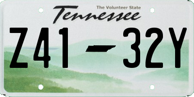 TN license plate Z4132Y
