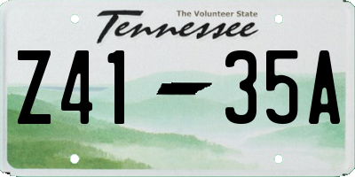 TN license plate Z4135A