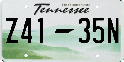 TN license plate Z4135N