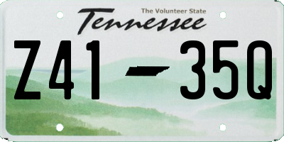 TN license plate Z4135Q