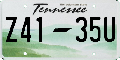 TN license plate Z4135U