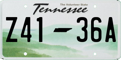 TN license plate Z4136A