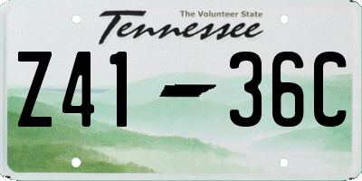 TN license plate Z4136C