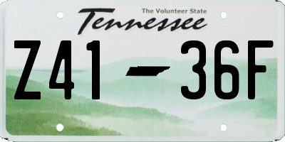 TN license plate Z4136F