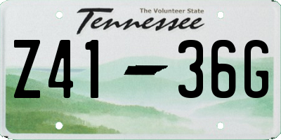 TN license plate Z4136G
