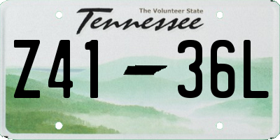 TN license plate Z4136L