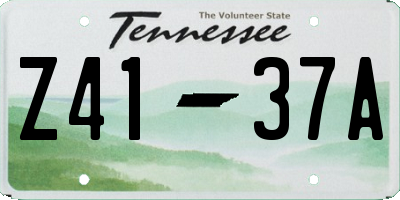 TN license plate Z4137A