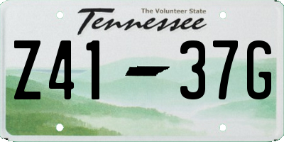 TN license plate Z4137G