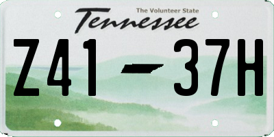 TN license plate Z4137H