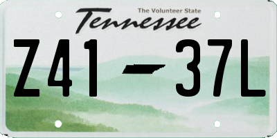 TN license plate Z4137L