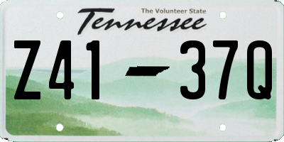 TN license plate Z4137Q