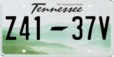 TN license plate Z4137V
